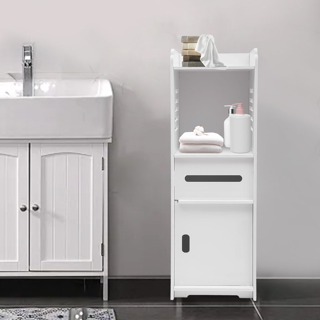 Badezimmer Aufbewahrungsschrank, Toilettenpapierhalter Stand, Toilettenschrank, Badezimmer-Bodenschrank