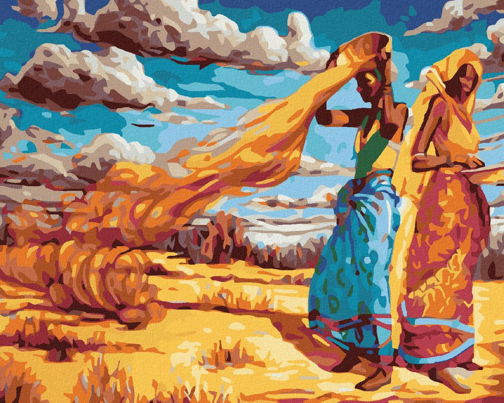 Zuty - Malen nach Zahlen - AFRIKANISCHE FRAUEN, 40x50 cm, mit Keilrahmen (bereits gespannt)