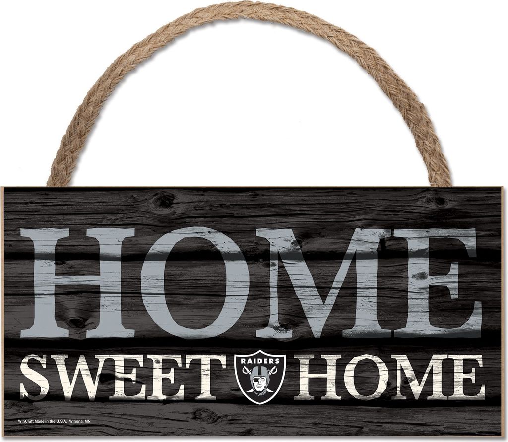 NFL Las Vegas Raiders Home Sweet Wood Sign Holzschild Tür- / Wand-schmuck