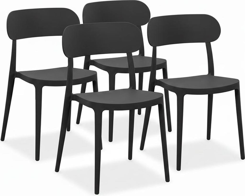 Lot de 4 chaises en polypropylène avec fibre de verre, Image du produit 