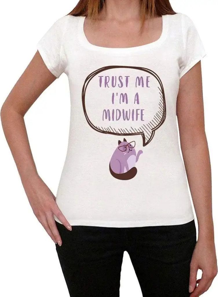 Damen Grafik T-Shirt Vertrauen Sie mir ich bin eine Hebamme – Trust Me I'm A Midwife – Öko-Verantwortlich Vintage Jahrgang Kurzarm Lustige Druck