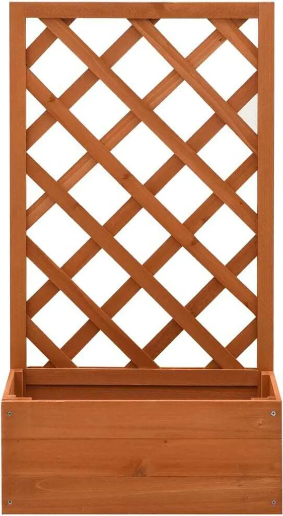 Treillis de jardin et bac à fleurs pour balcon et terrasse 50x25x90 cm