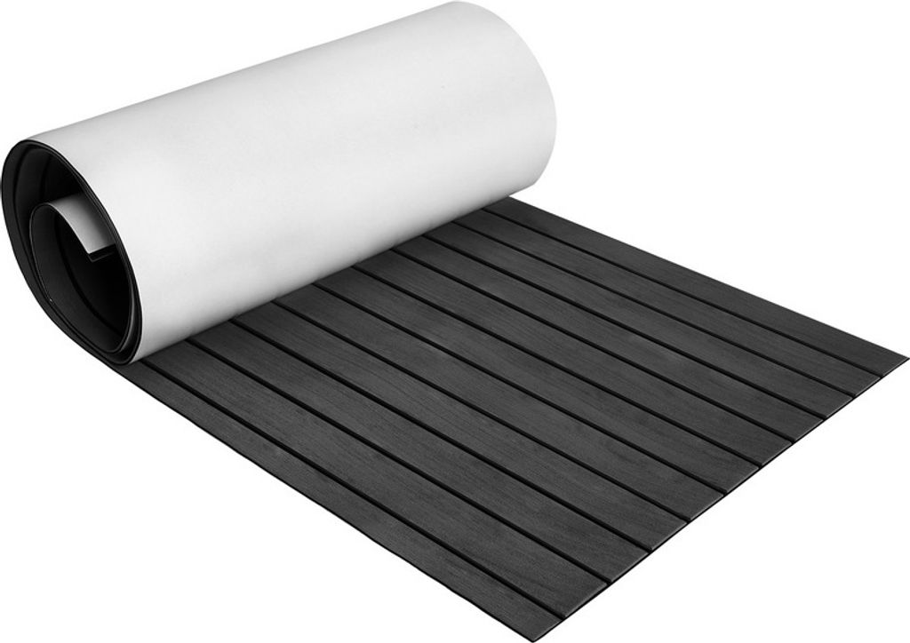 Jayseuw Bodenbelag Matte Teak Decking Marine Boot Bodenbelag Eva-Schaum Anti-Rutsch, für Boote Yacht Marine Bodenbelag 240x90cm Streifen (Dunkelgrau)