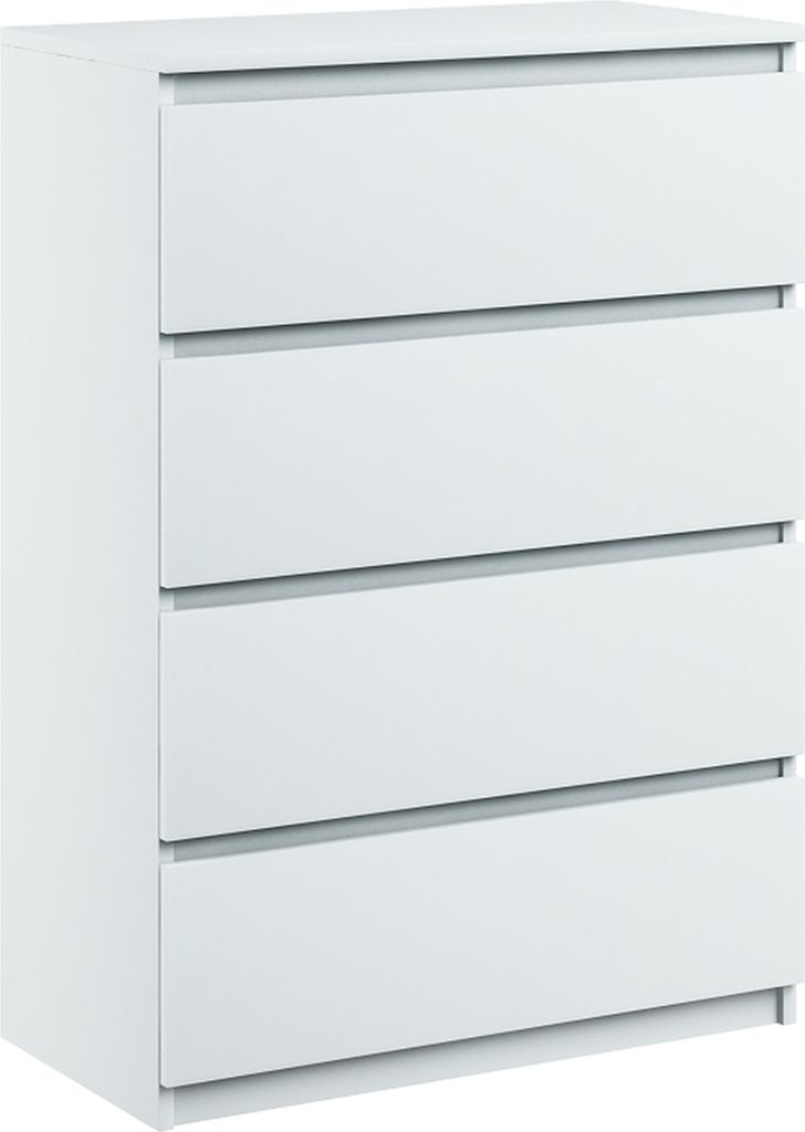 Kommode mit 4 Schubladen Sideboard Moderne weiss mat