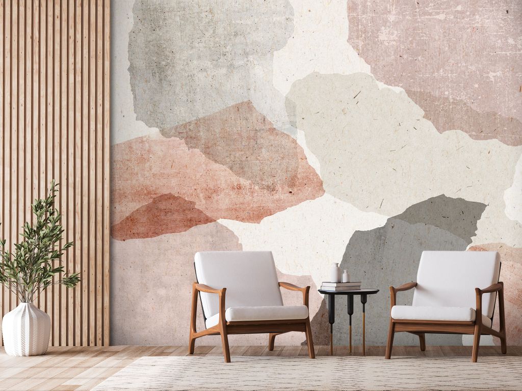 Vlies Fototapete Abstrakt 400x280 cm Tapeten Wandtapete XXL Motivtapeten Betonoptik beige a-A-0843-a-a