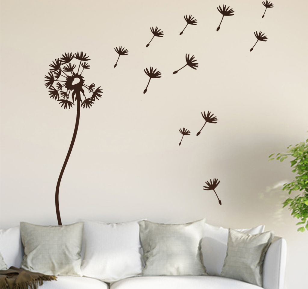 Pusteblume Set II Wandtattoo in 6 Größen - Wandaufkleber Wall Sticker - Dekoration, Küche, Wohnzimmer, Schlafzimmer, Badezimmer