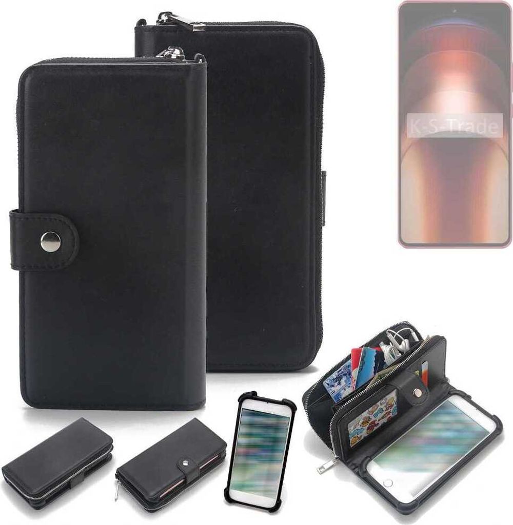 K-S-Trade 2in1 Handyhülle Schutzhülle kompatibel mit Vivo iQOO Neo9s Pro & Portemonnee Cover Handy Hülle Case Etui Geldbörse Wallet Bookstyle
