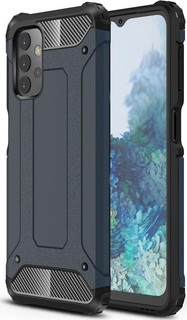 Mobigear Outdoor Samsung Galaxy A32 5G Hülle Hardcase Backcover Stoßfest - Marineblau