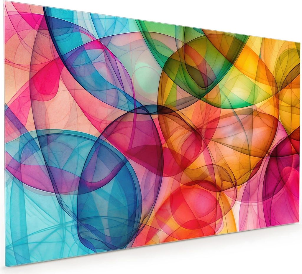 Küchenrückwand Spritzschutz Glas mit Motiv Farbenpracht 40 x 40 cm