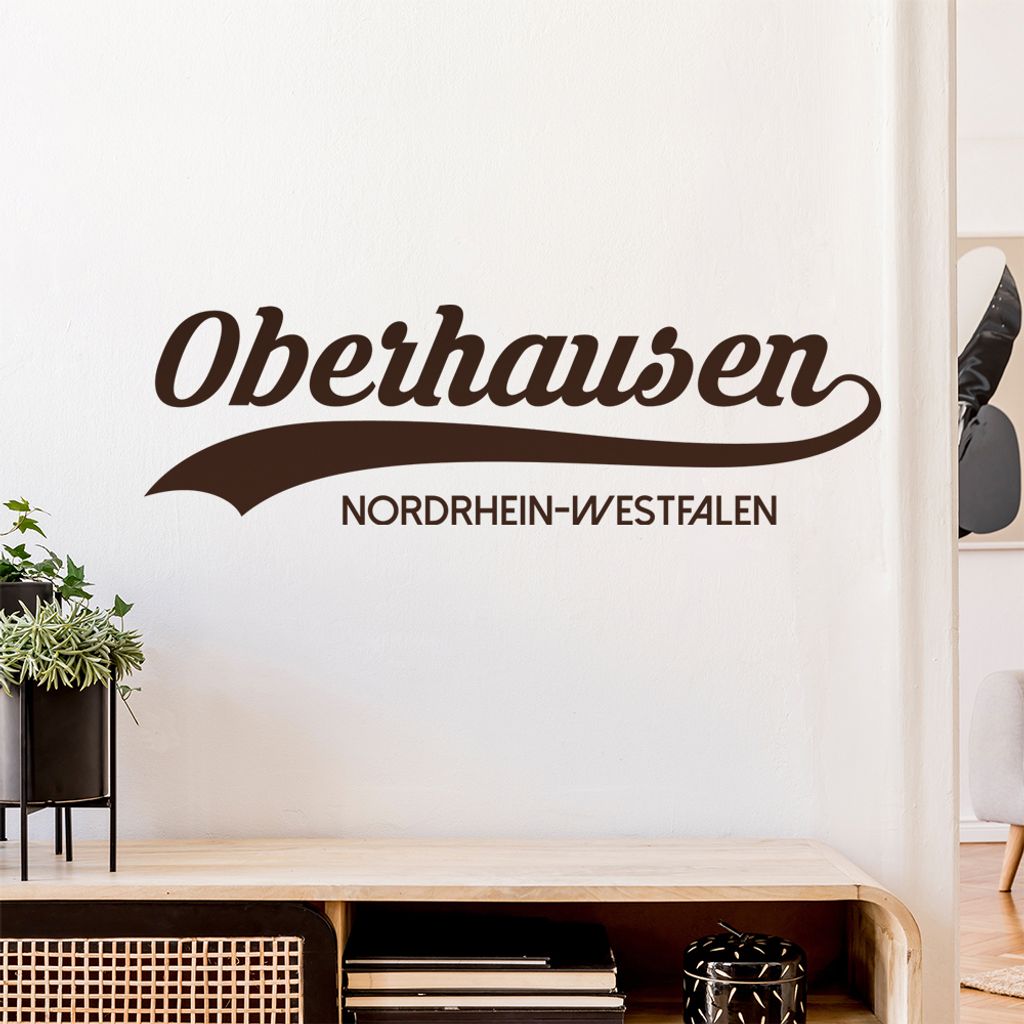 Oberhausen Nordrhein-Westfalen Wandtattoo Wandaufkleber Wall Sticker - Dekoration, Küche, Wohnzimmer, Schlafzimmer, Badezimmer
