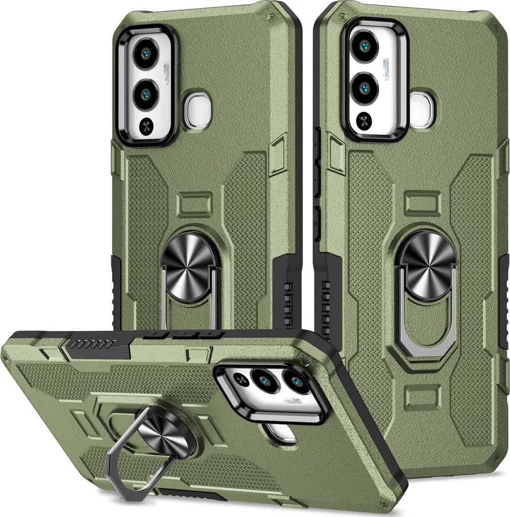 Cover Rugged Infinix Hot 12 Play Doppio Strato Antiurto Verde