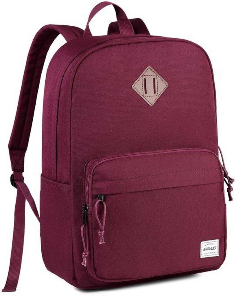 Leichter Schulrucksack für Mädchen, Causal Daypack in Burgund