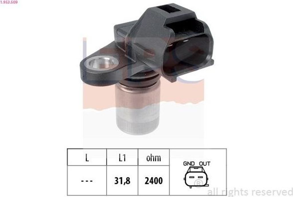 EPS 1.953.509 Kurbelwellensensor Impulsgeber für TOYOTA LAND CRUISER (KDJ12, GRJ12)