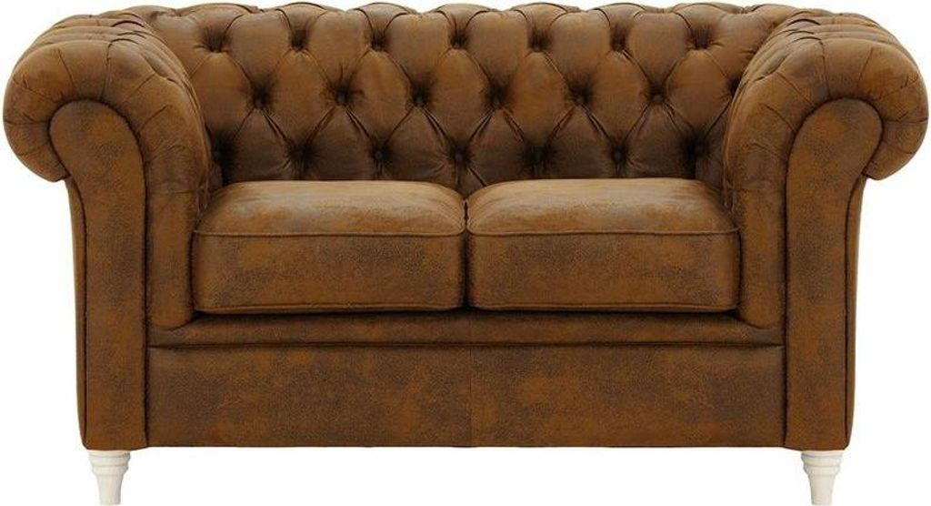 Zweisitzer-Sofa Chesterfield-Madagaskar 14-white