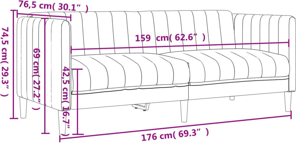 Design Sofa 2-Sitzer Braun Stoff, Schlafsofas 2024 Neu Produktbild 9