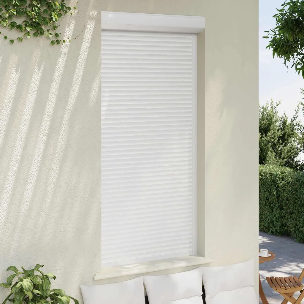 Volet roulant aluminium blanc 100x210 cm isolant mousse polyuréthane