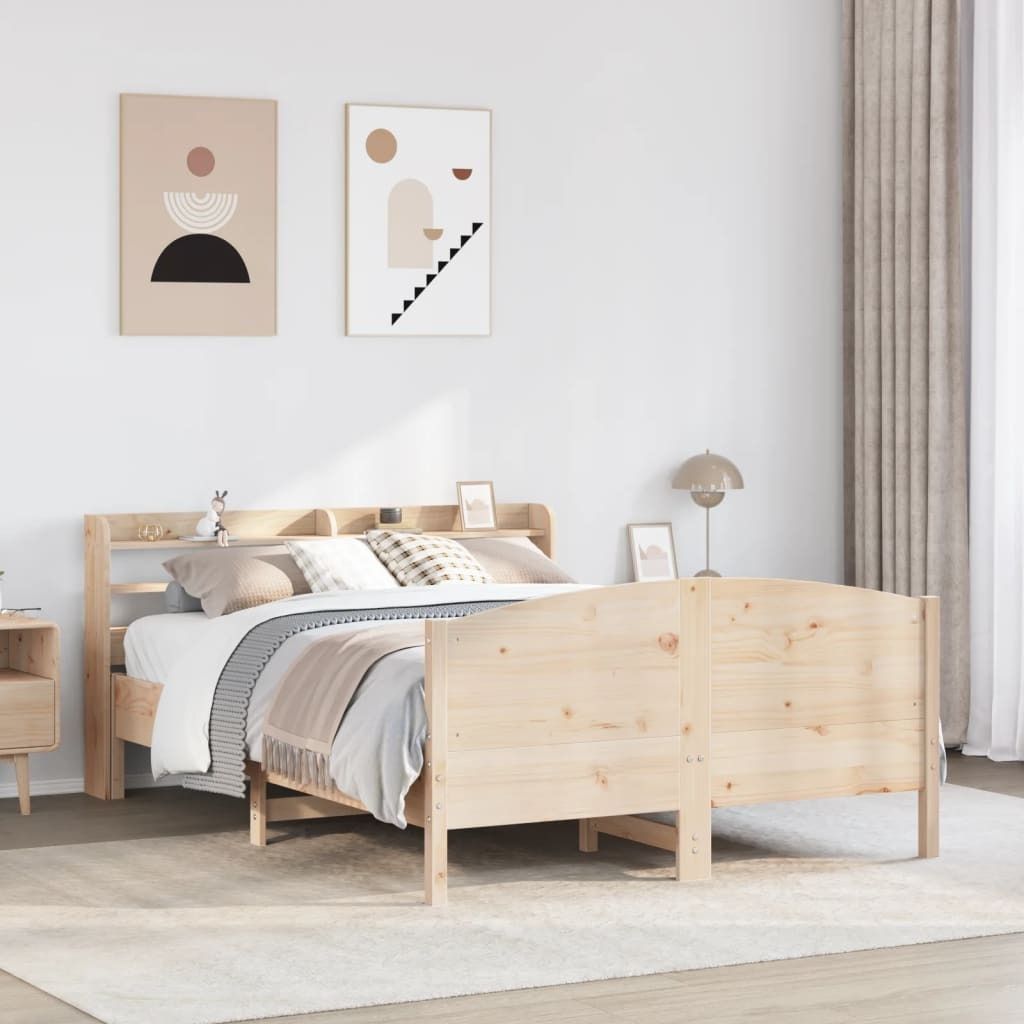 Maison Exclusive - Massivholzbett ohne Matratze 140x200 cm Kiefernholz