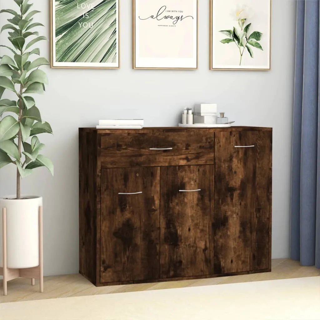 Mobile Credenza 88x30x70 cm Rovere Fumé Legno | The Living Store