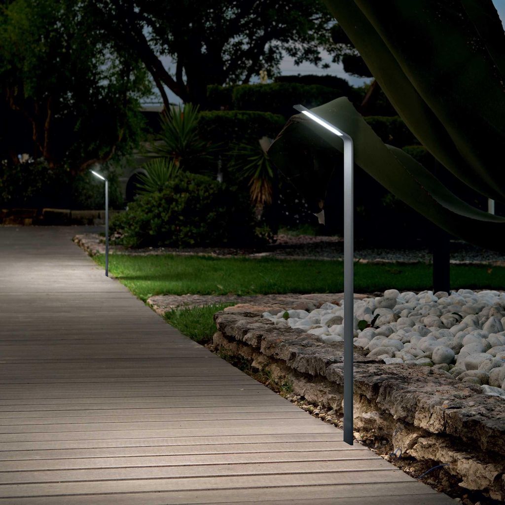 Moderne Stehleuchte Agos Aluminium Anthrazit Led 6,5W 3000K 60Cm
