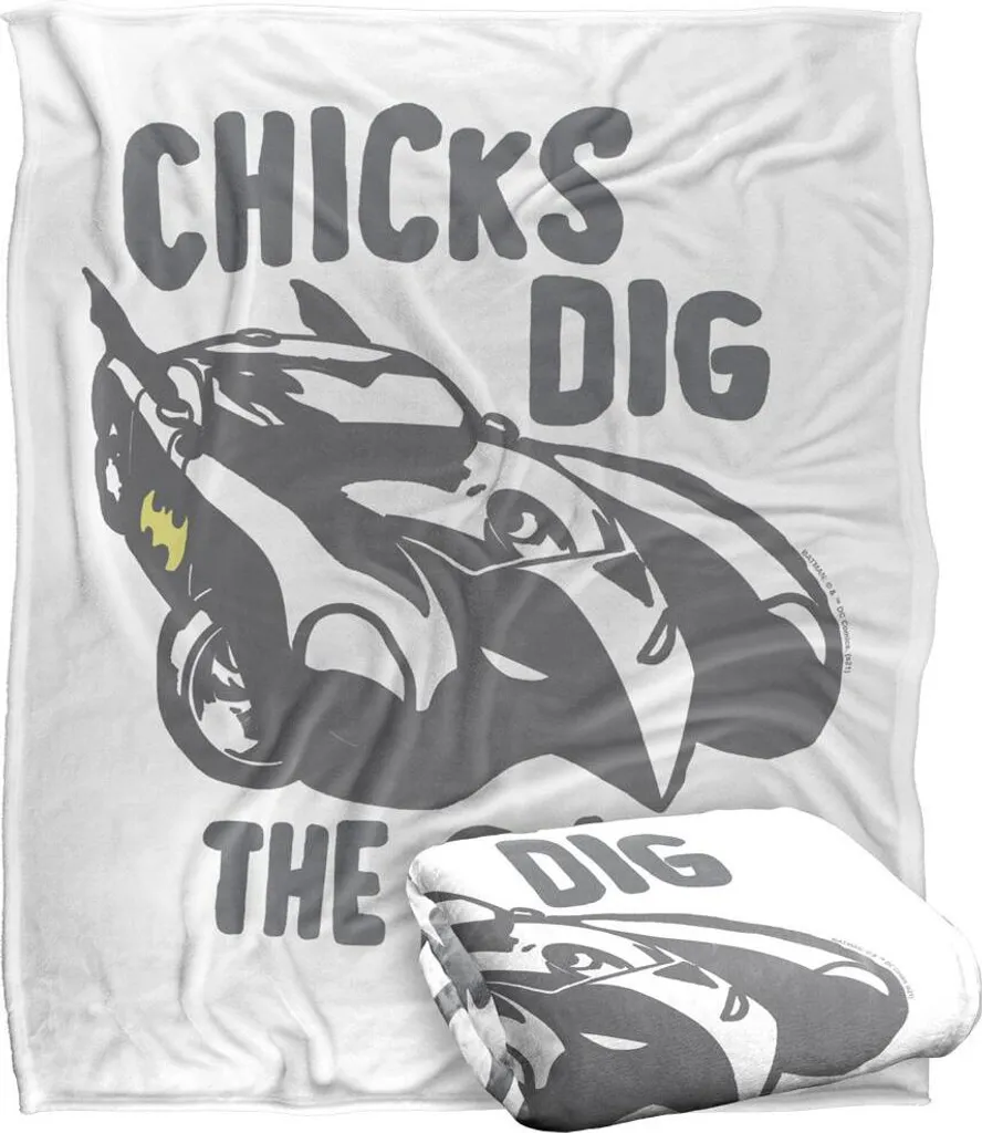 Plaid Batman Chicks Dig The Car - Couverture Douce TV18816 Multicolore - 2