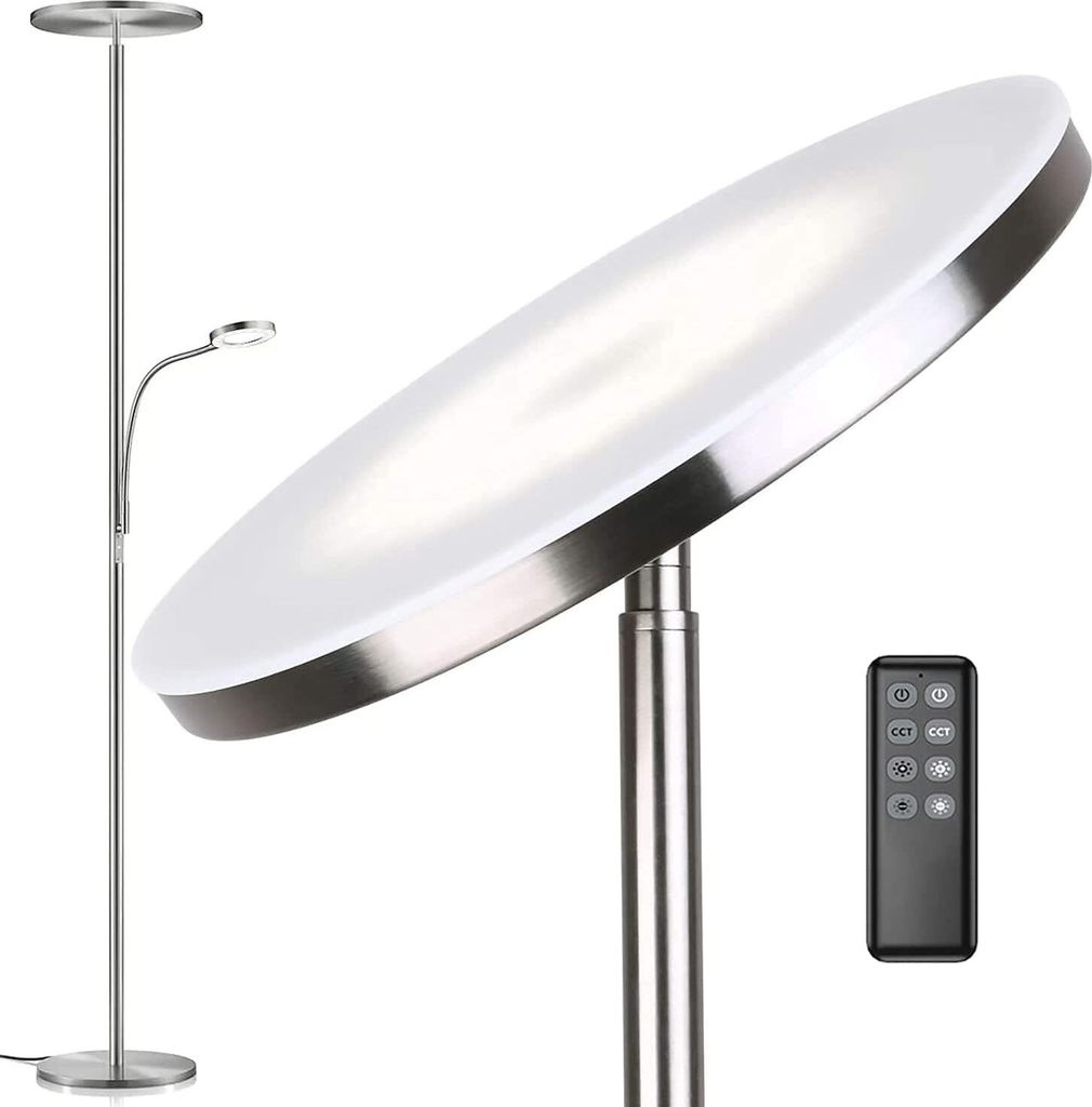 35W LED Stehleuchte, silber, dimmbar, 4200LM, LED Produktbild 