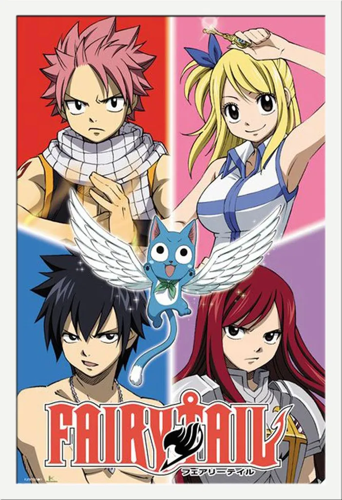 Décoration murale Fairy Tail cadre Shinsuke blanc 61x91 vitre acrylique