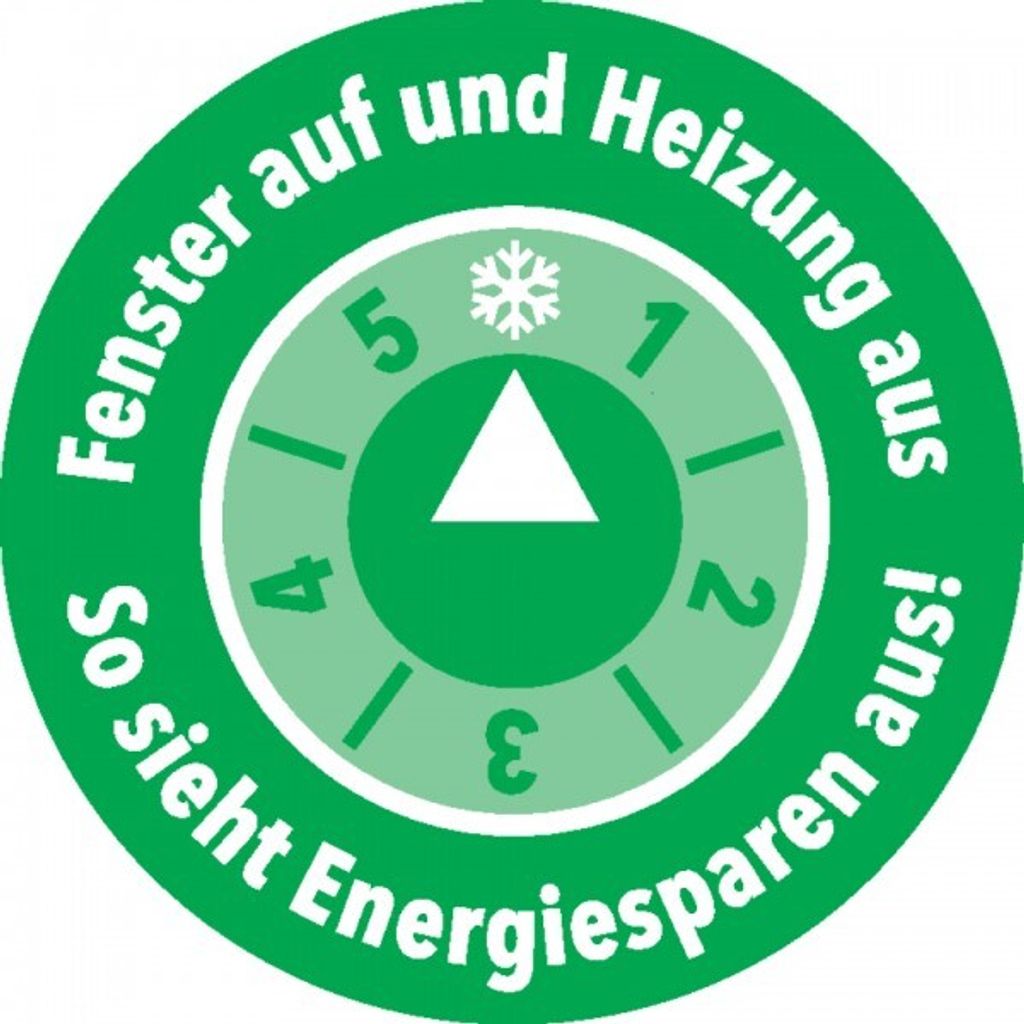 Dreifke Aufkleber | Klimalabel Fenster auf und Heizung aus-so sieht Energies...