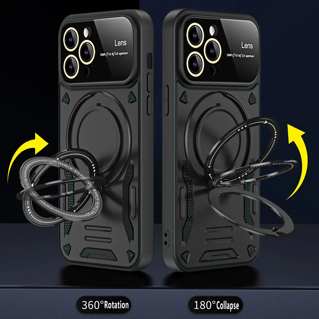 Cover Rugged iPhone 12 Pro Max con Ring Holder e MagSafe Blu - 2
