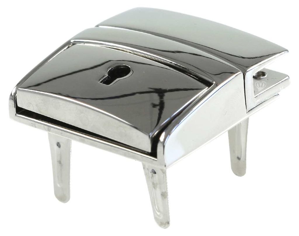 Metall Mappenschloss Verschluss 42x42mm silber