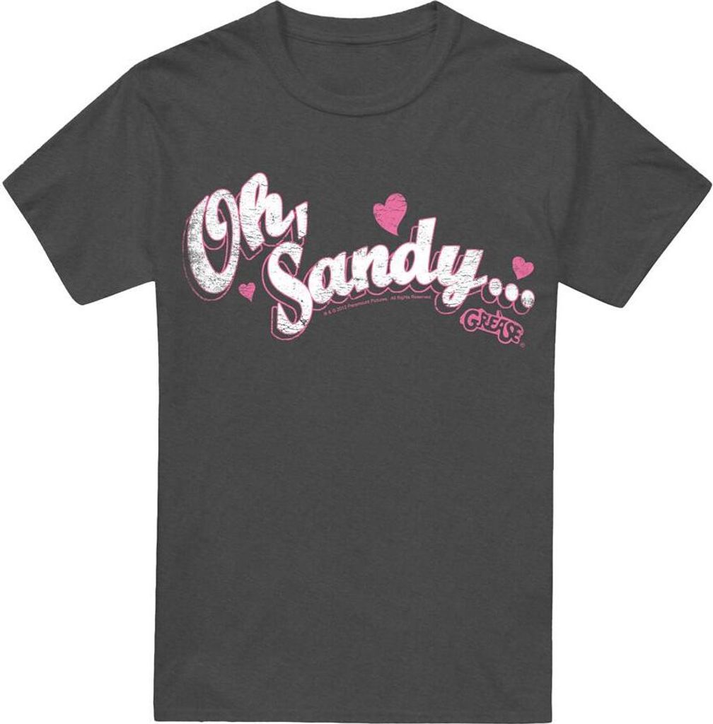 Grease - "Oh Sandy" T-Shirt für Herren/Damen Uni TV15261 (XL) (Holzkohle)