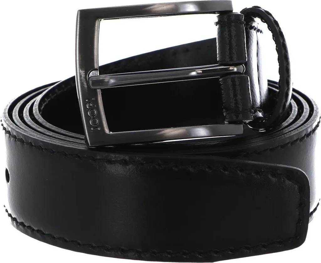 Cintura JOOP! Black Leather Quilted 35mm W90 | Pelle di Vacchetta