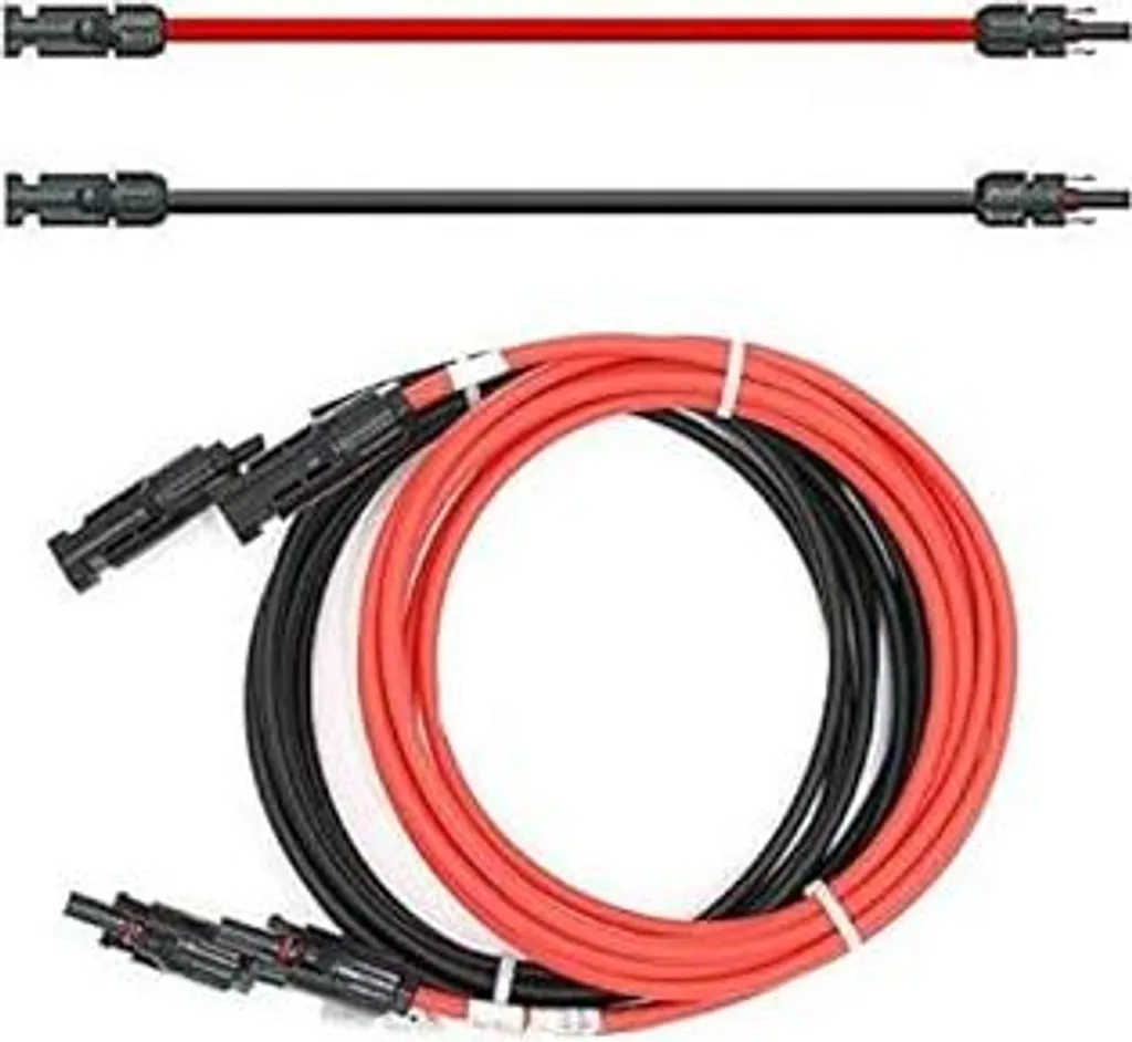 Cavo di prolunga SOLARTRONICS 4 mm² con connettore solare 2x10 m - Cavo PV H1Z2Z2-K rosso/nero su entrambi i lati - Cavo fotovoltaico con connettore - Cavo solare per impianto solare fotovoltaico - Prodotto in Germania