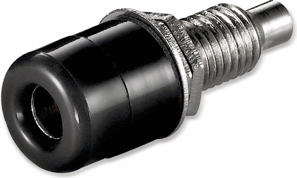 Wentronic Bananenbuchse mit Gewinde, Schwarz - 4 mm, mit 2 Produktbild 