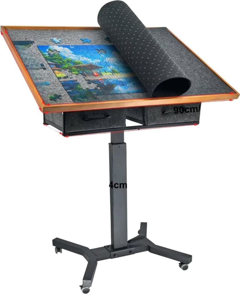 Happyment Stolek na puzzle na kolečkách - Až na 1500 dílků Obrázek produktu 