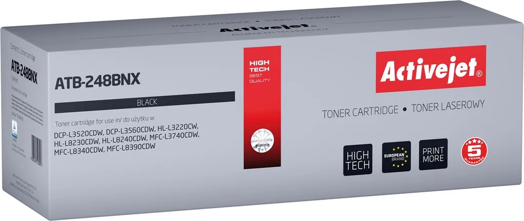 Toner Activejet ATB-248BNX noir pour Brother remplace le Brother TN248XLBK