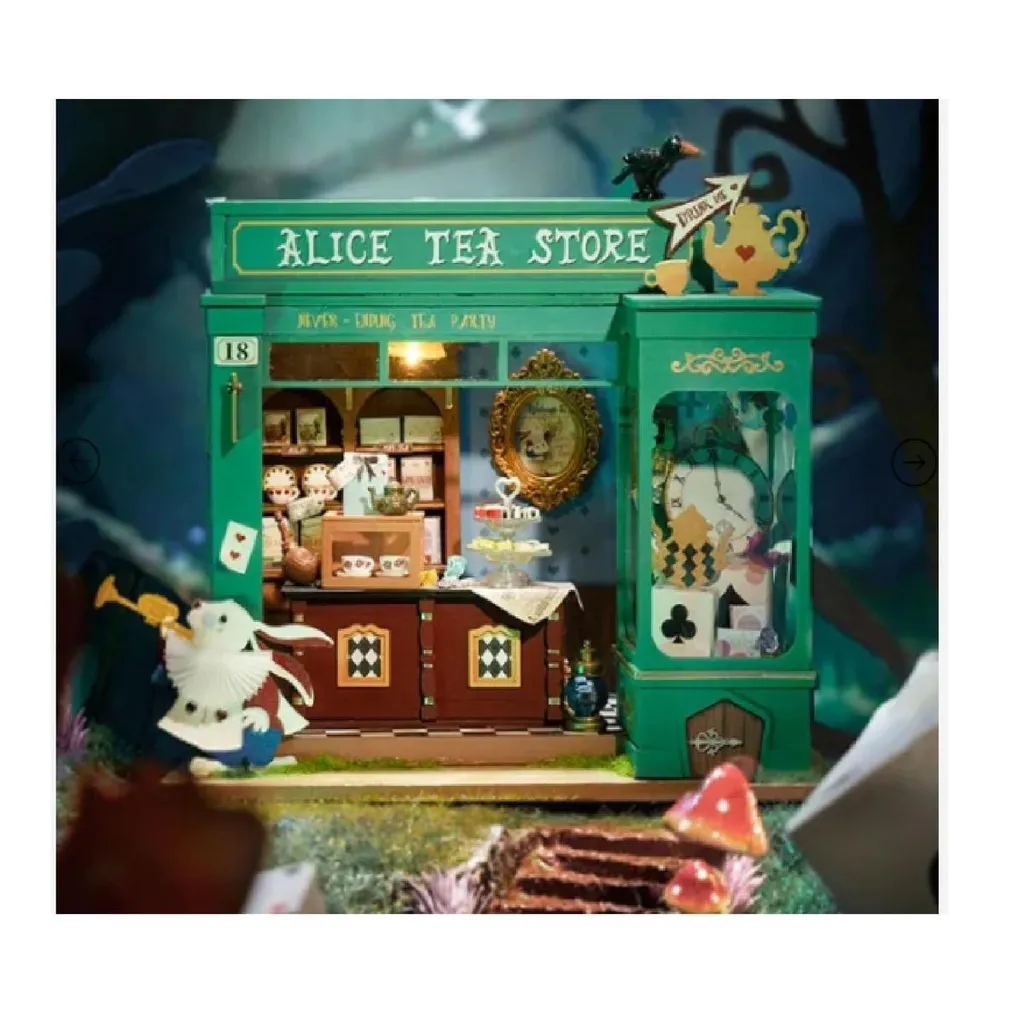 Miniature Magasin de thé RoboTime : Kit DIY avec éclairage LED intégré - 6