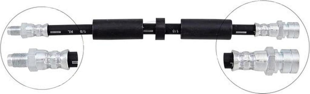 Bremsschlauch 280 mm OUT M10x1.0 INN M10x1.0 A.B.S. für u.a. PORSCHE 911