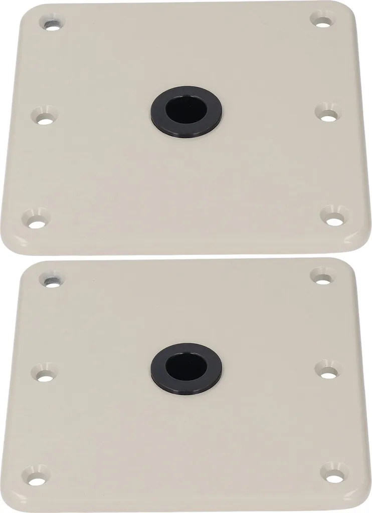 Fixation Pivotante pour Siège de Pêche Marine 7x7 pouces Beige - Lot de 2