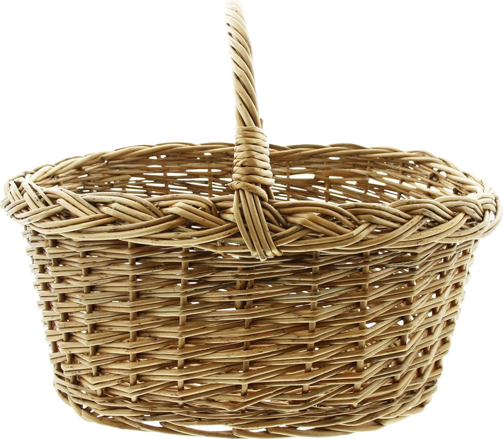 Einkaufskorb Zopfmuster Weide 35x25cm – Tragekorb Produktbild 