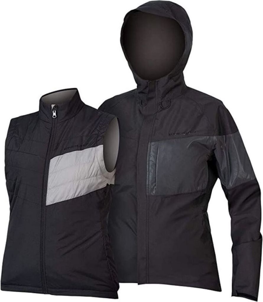 Endura Urban Luminite 3 in 1 II Jacke Frauen schwarz E9167BK größe M E9167BK/4