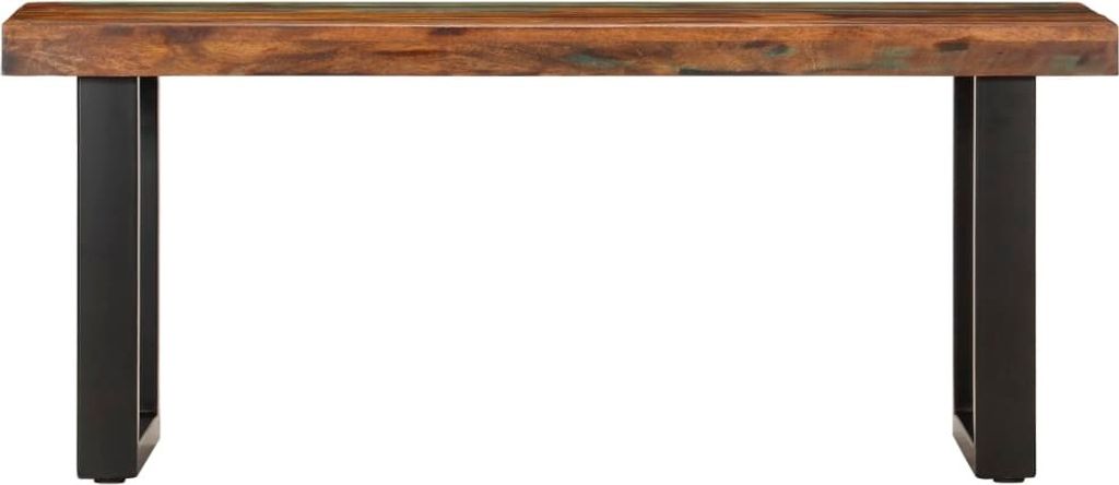 vidaXL Banc 110 cm vieux bois et acier Image du produit 