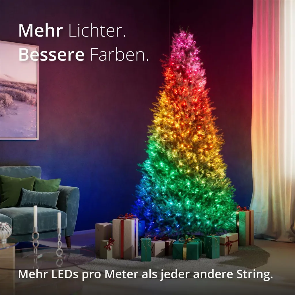 Guirlande Twinkly Strings 250 LED RVB connectée Bluetooth pour sapin - 11