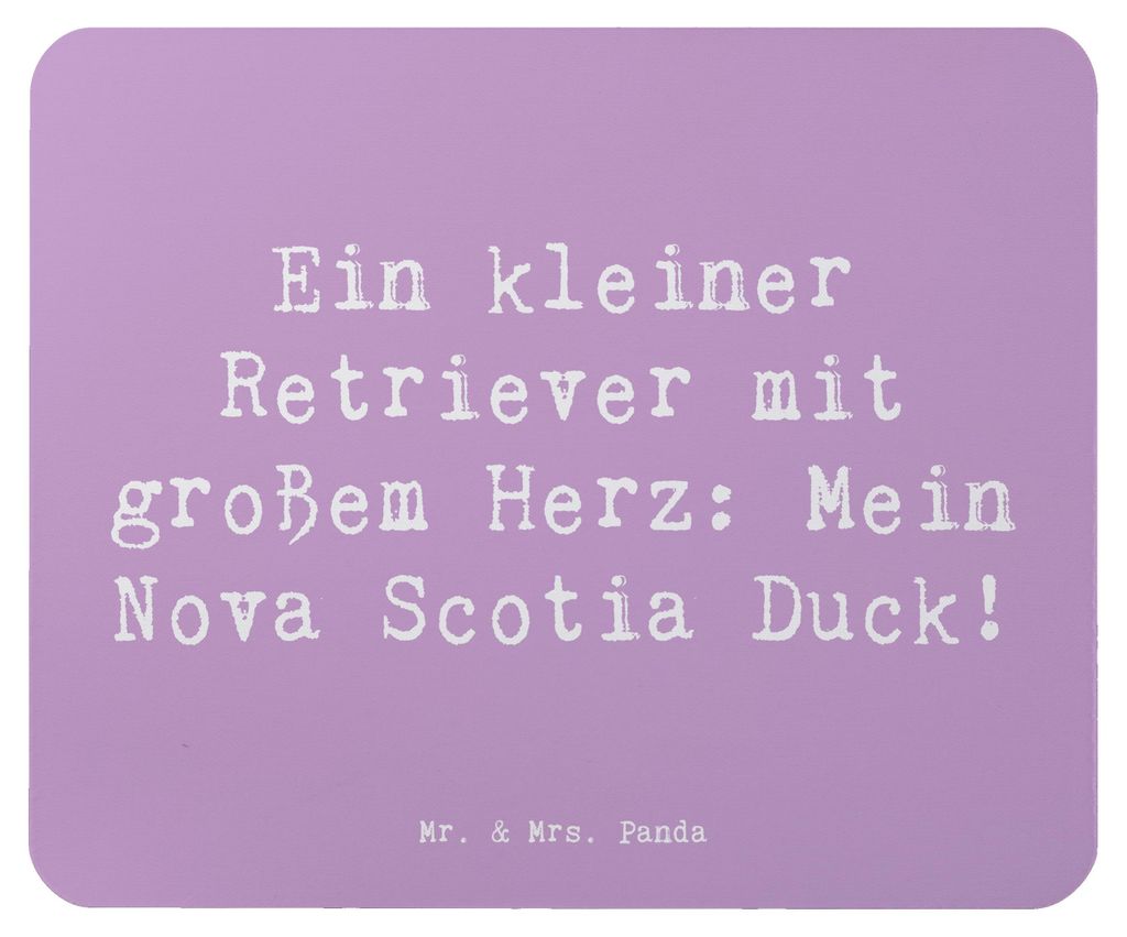 Mr. & Mrs. Panda Mauspad Spruch Nova Scotia Duck Herz - Lavendeltraum - Geschenk, Hunderassen Beschreibung, liebevoller Hund, kleiner Retriever, Hu...