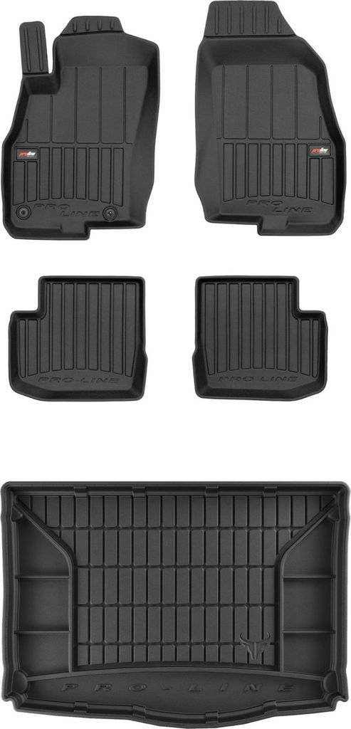 FROGUM Gummimatten Auto Fußmatten + Kofferraummatte für Fiat Punto EVO 2009-2012