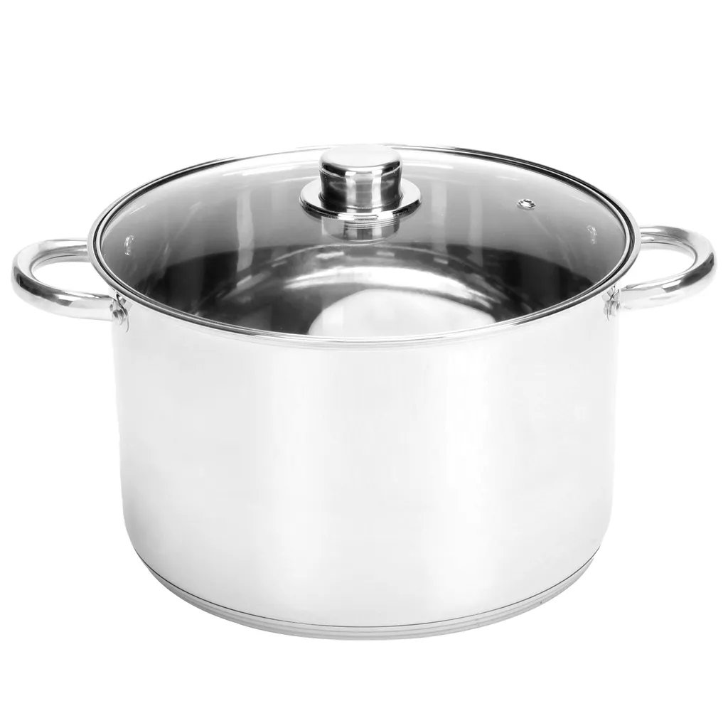 Pentola per Zuppa Ribelli 14L Acciaio Professionale 18/10 con Coperchio