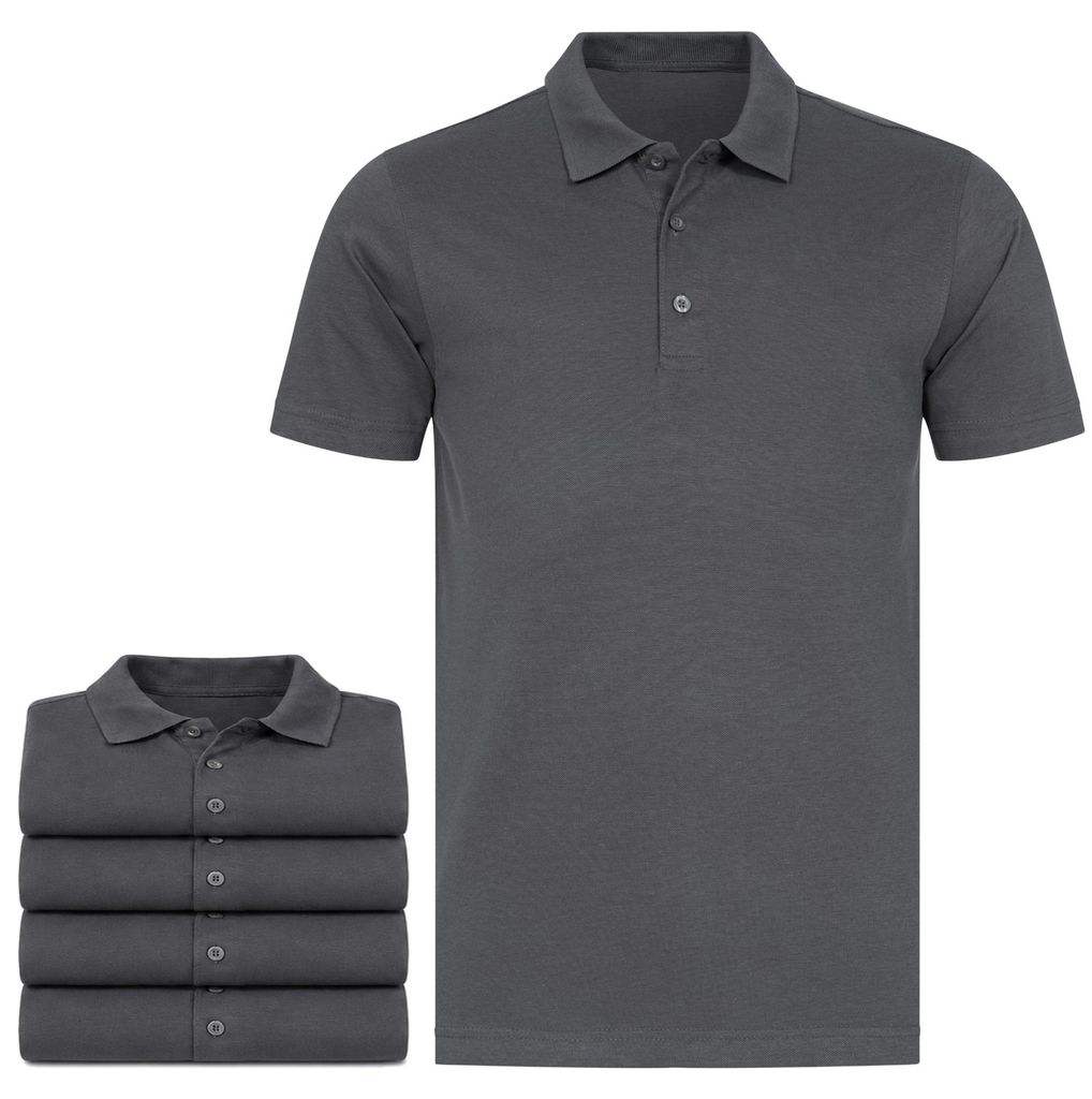 Mivaro Herren Poloshirt 5er Pack - Polo-Kragen mit Produktbild 