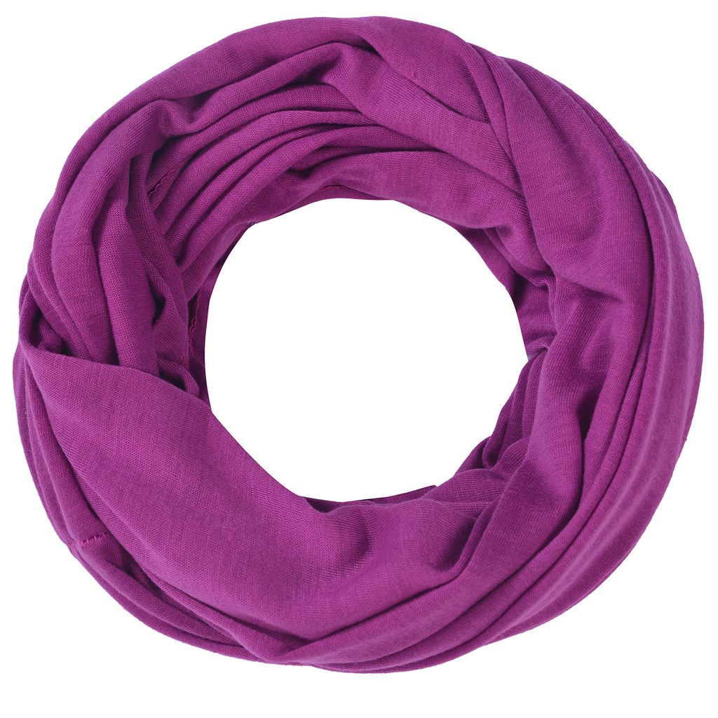Jersey Stoff Loop Schal Magenta