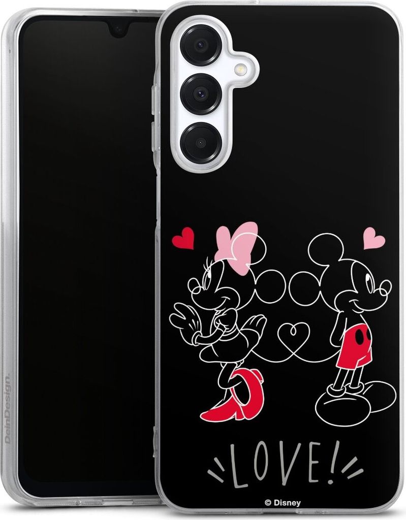 DeinDesign Handyhülle für Samsung Galaxy A16 5G Silikon Hülle Case Smartphone Schutzhülle Disney Liebe Mickey & Minnie Mouse