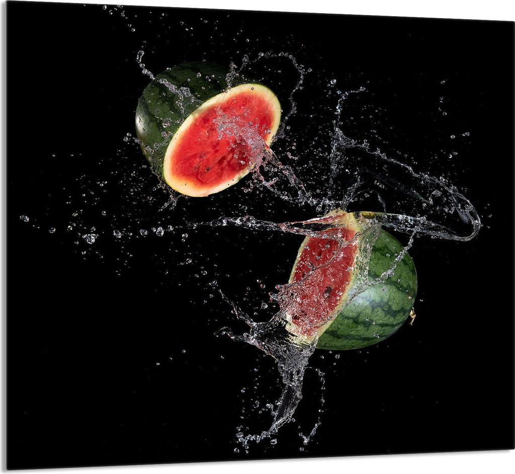 GLASPLATTE FÜR KÜCHE 65x60 Wassermelone