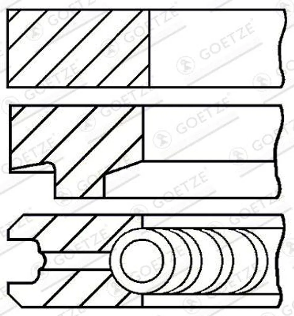 Jeu de segments de piston haute résistance pour moteur Honda CR-V et 300C